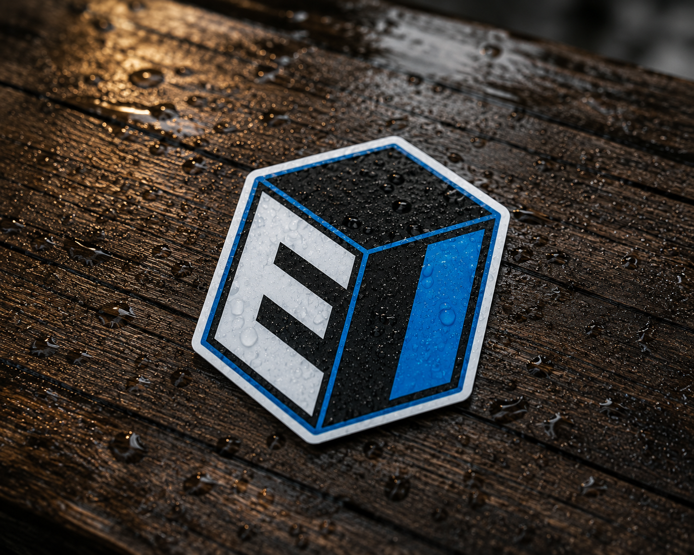 The “E.I.” Cube Vinyl Sticker